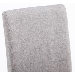 Lot de 2 chaises de salle à manger Ina en tissu cappuccino gris clair