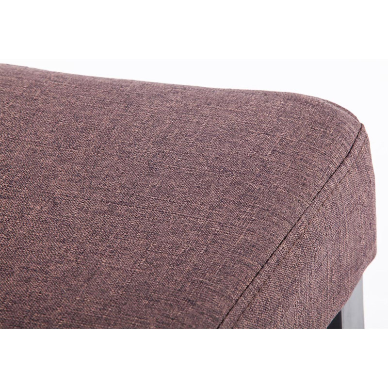 Ensemble de 2 chaises de salle à manger Ina, tissu, noir/marron