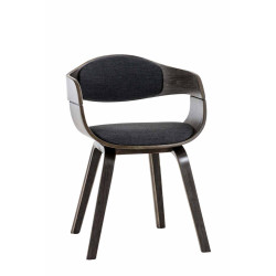 Chaise de salle à manger Kingston tissu gris/gris foncé