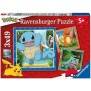 Puzzle pour enfants 3x49 pieces Pokémon - Salameche, Bulbizarre et Carapuce - Des 5 ans - 3 posters inclus - 05586 - Ravensburge