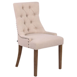 Chaise de salle à manger Aberdeen en tissu crème clair antique
