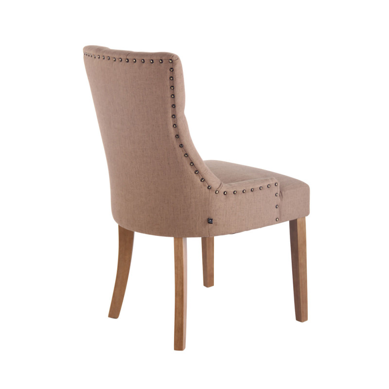 Chaise de salle à manger Aberdeen, tissu taupe clair antique