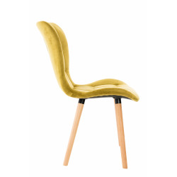 Chaise Elda en velours jaune