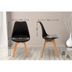 Chaise Linares noire