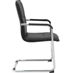 Ensemble de 2 chaises visiteurs Seattle, noires