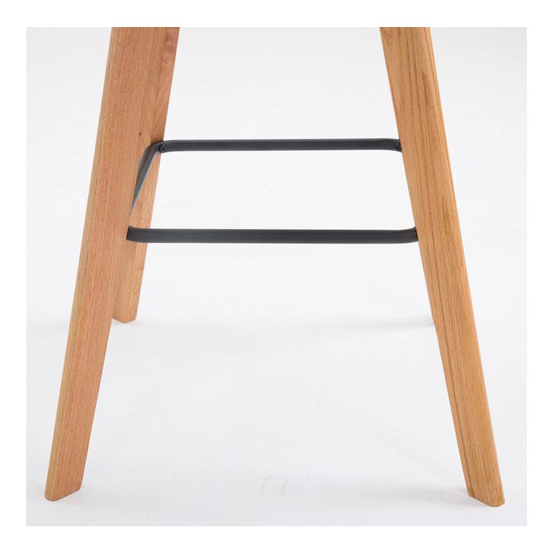 Lot de 2 tabourets de bar Metz similicuir natura crème