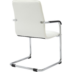 Ensemble de 2 chaises visiteurs blanches Seattle