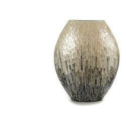 Vase Bois Gris Nacre noire...