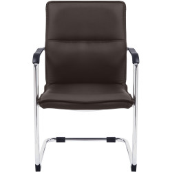 Lot de 2 chaises visiteurs Seattle marron