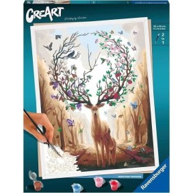 CreArt Magic deer 30x40 cm - Série B - Peinture par numéros - Des 12 ans - Ravensburger - 00020273