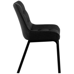 Chaise Saranda en tissu noir gris titane