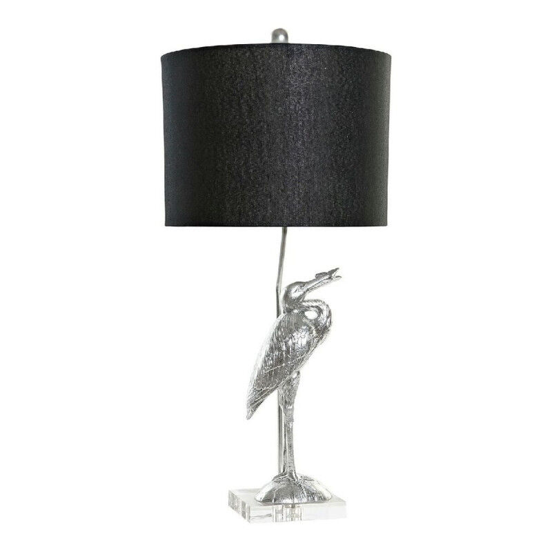 Lampe de bureau DKD Home Decor Noir Argent Polyester Acrylique Résine 220 V 60 W (33 x 33 x 74 cm)