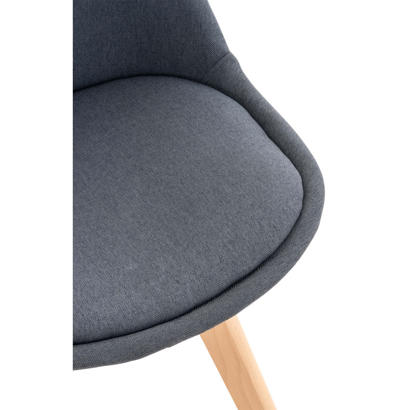 Chaise Linares en tissu gris foncé