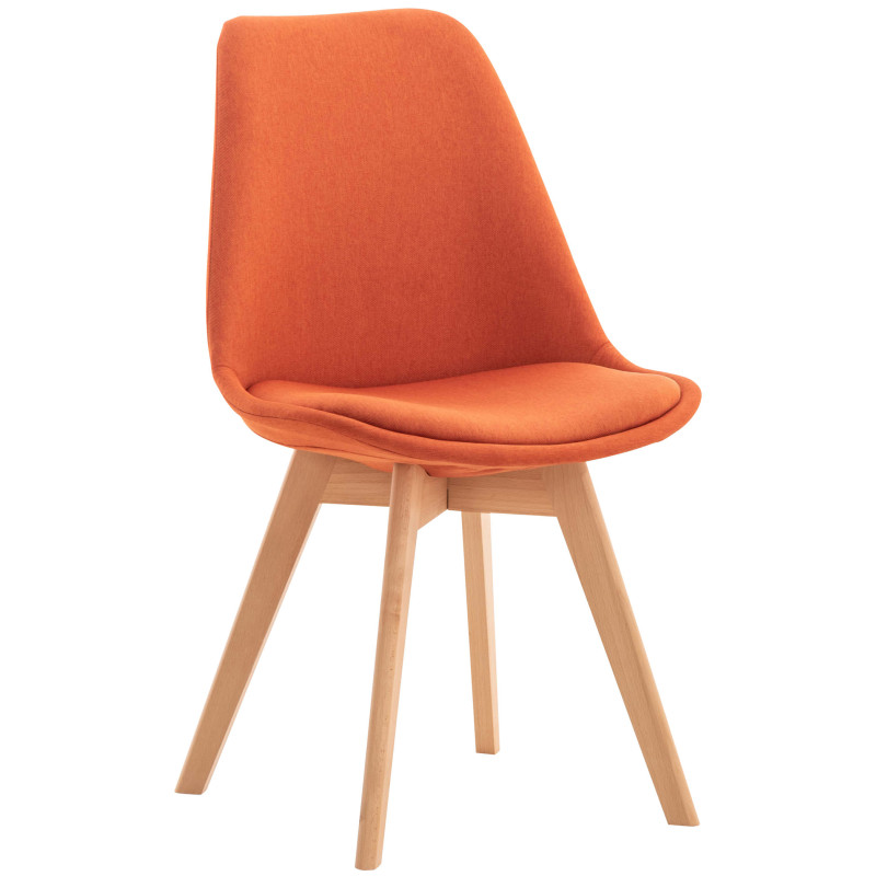 Chaise Linares en tissu orange