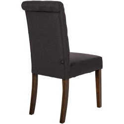 Chaise de salle à manger Lisburn, tissu noir