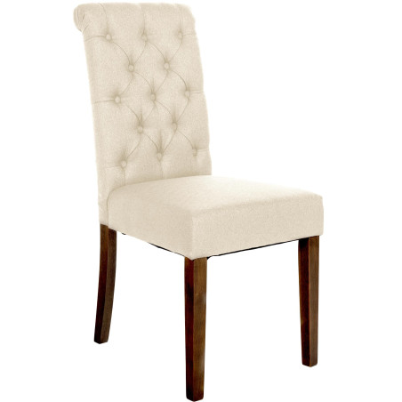 Chaise de salle à manger Lisburn en tissu crème