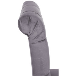 Chaise de salle à manger Lisburn en velours gris foncé