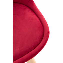 Chaise Linares en velours rouge