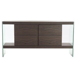 Buffet DKD Home Decor Verre Bois MDF (160 x 45 x 80 cm)