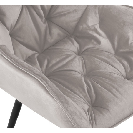 Chaise Tanna en velours gris