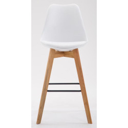 Lot de 2 tabourets de bar Metz plastique natura blanc