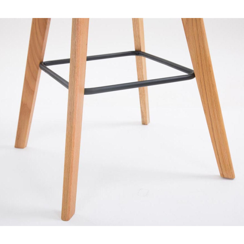 Lot de 2 tabourets de bar Metz plastique natura blanc