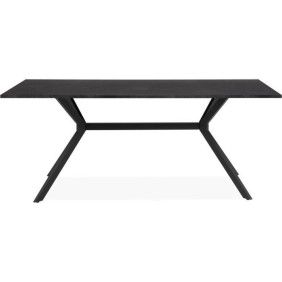 Table Onex 81A - 180 x 75 x 90 cm - Décor ardoise foncé / noir - 8 personnes