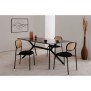 Table Onex 81A - 180 x 75 x 90 cm - Décor ardoise foncé / noir - 8 personnes