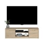 Meuble TV classique BETTY - Meuble en panneau de particules décor Chene - L150 x H42 x P60 cm