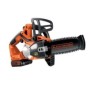 BLACK+DECKER Tronçonneuse Sans Fil 18V GKC1820L20-QW Tronçonneuse Electrique 20 cm avec Batterie 18V 2 Ah Diametre de Coupe 16 c