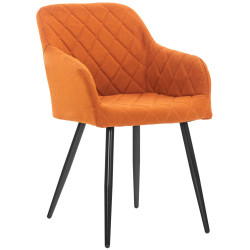 Chaise de salle à manger Shila, tissu orange
