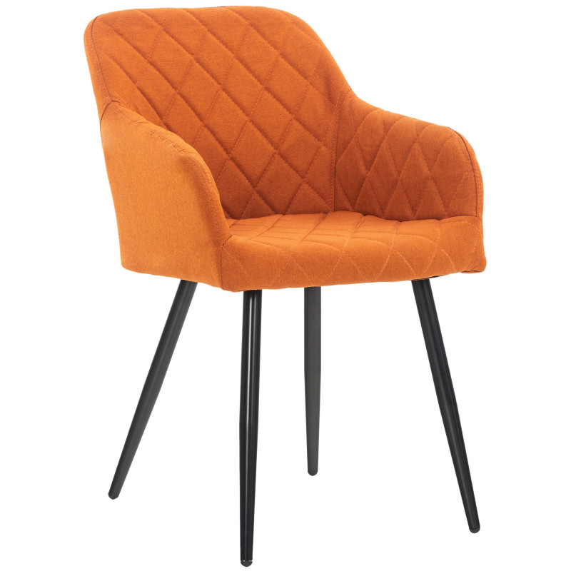 Chaise de salle à manger Shila en tissu orange
