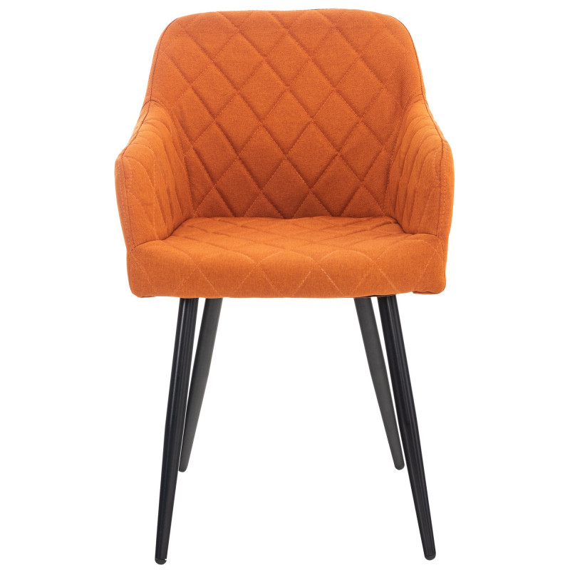 Chaise de salle à manger Shila en tissu orange