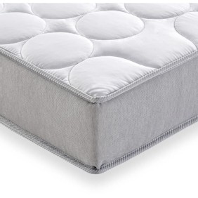 Pack matelas 90x190 cm + couette + oreiller - 330 Ressorts ensachés - 5 zones de confort - 19 cm - Ferme - DEKO DREAM Springmax