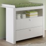 Chambre bébé Trio : Lit 70 x 140 cm + Commode a langer + Armoire OLIVIA - Blanc - TREND TEAM