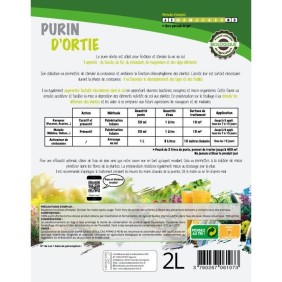 TERRA NOSTRA - Purin d'ortie - Pouch 2L Concentré - Préparation 100% Naturelle - Utilisable en agriculture biologique