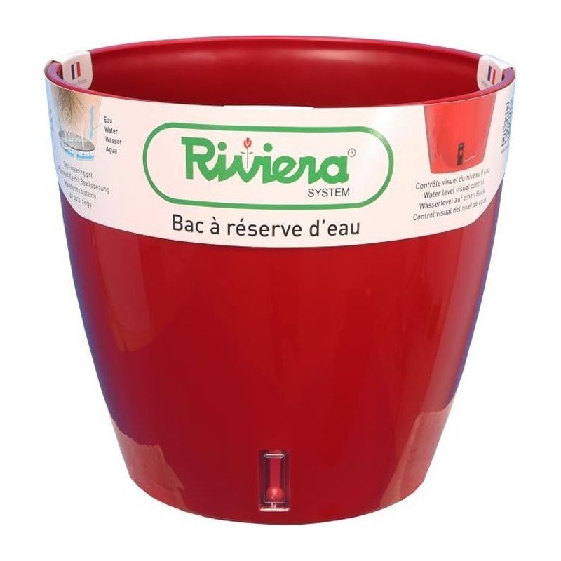 RIVIERA Pot rond Eva New en plastique - Ш 46 cm - 49 L - Rouge