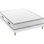 Ensemble matelas + sommier 160 x 200 cm - Ressorts - 7 zones - 27 cm - Équilibré - DEKO DREAM Détente