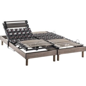 Ensemble relaxation électrique PHYSIOMAX - matelas + sommiers 2x80x200 cm - Ressorts ensachés - DEKO DREAM ERGO 6