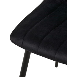 Chaise Dijon en velours noir