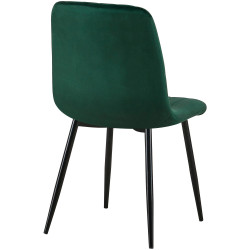 Chaise Dijon en velours vert