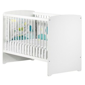 Lit bébé - 120 x 60 cm - Babyprice Basic - En bois blanc