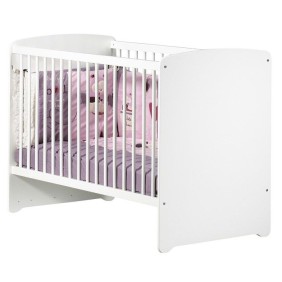 Lit bébé - 120 x 60 cm - Babyprice Basic - En bois blanc