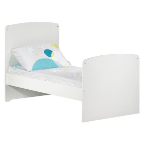 Lit évolutif - 140x70cm - Babyprice Basic - En bois blanc