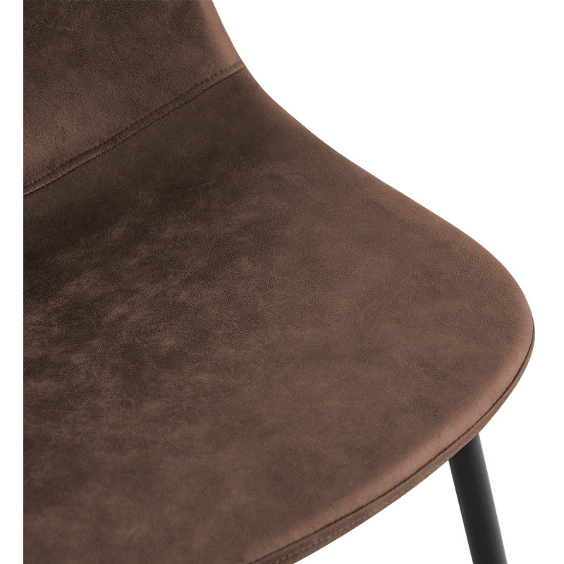 Chaise de salle à manger Napier Vintage, similicuir marron