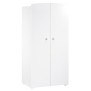 Armoire bébé Basic - Blanche - Boutons boule blanc - 2 portes - Babyprice