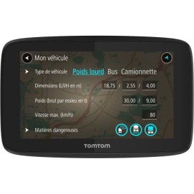 GPS Poids Lourds TomTom GO Professional 520 - Cartographie Europe 49 pays - Wi-Fi intégré - Appels mains-libres