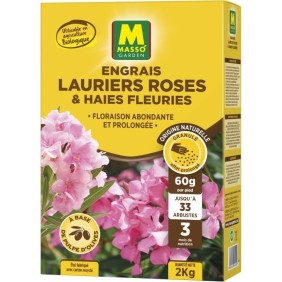 Engrais - MASSO GARDEN - 235011 - Lauriers Roses et Haies Fleuries - 2 kg