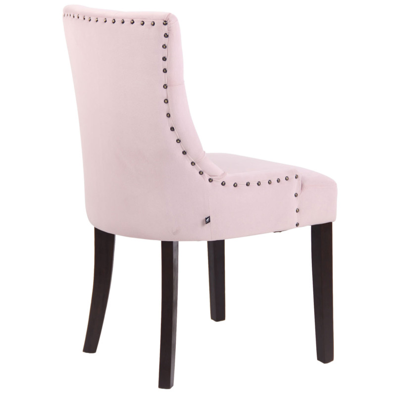 Lot de 4 chaises de salle à manger Aberdeen en velours rose antique