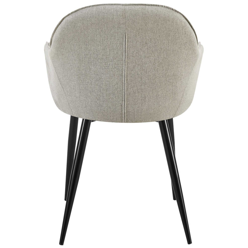 Chaise de salle à manger Boise en tissu gris